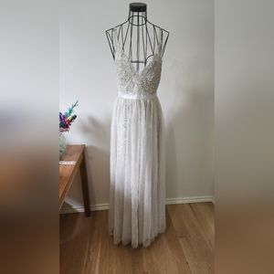 Bridesmaid dress size M dove grey tulle from Boutique 1861